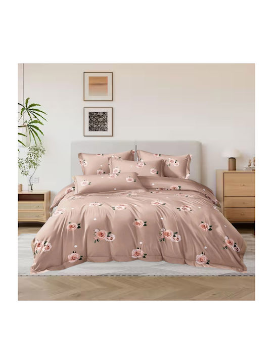 SpitiBazaar Module Cearceafuri De Pat Supraînălțate Cu Hugger Din Cauciuc 160x200+30cm Bej (4 Buc)