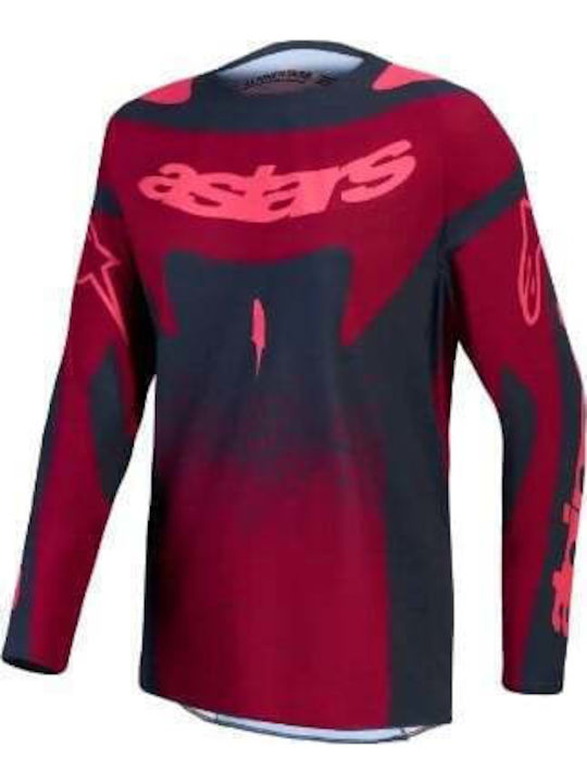 Γυναικεία Μπλούζα Motocross Alpinestars Techstar Swan Crimson Gy Rd