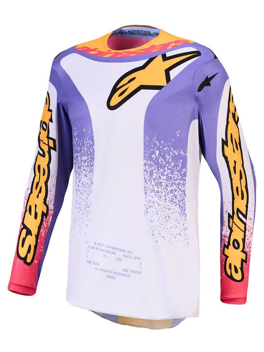Μπλούζα Motocross Alpinestars Fluid Drag Lil Blu Gld