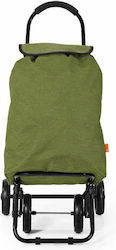 Metallic Shopping Trolley Foldable Green 35x55x...