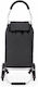 Stoff Einkaufswagen Klappbar Schwarz 33x55x24cm