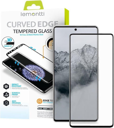 Lemontti 3D Gebogenes Gehärtetes Glas Displayschutzfolie Honor Magic 7 Lite Schwarz