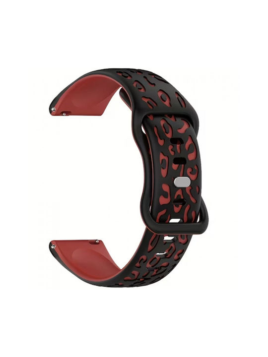 Silicone Strap Concave Xiaomi Watch S4 41mm Black+Red