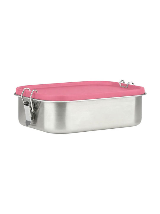 Estia Lunch Box Inox Pink With Compartments 1.2lt
