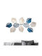 Megapap Handgefertigter Wandbehang Blau aus Stoff 117x57cm