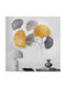 Megapap Wandbehang Flower Handgefertigt Bronzefarben aus Stoff 100x75cm