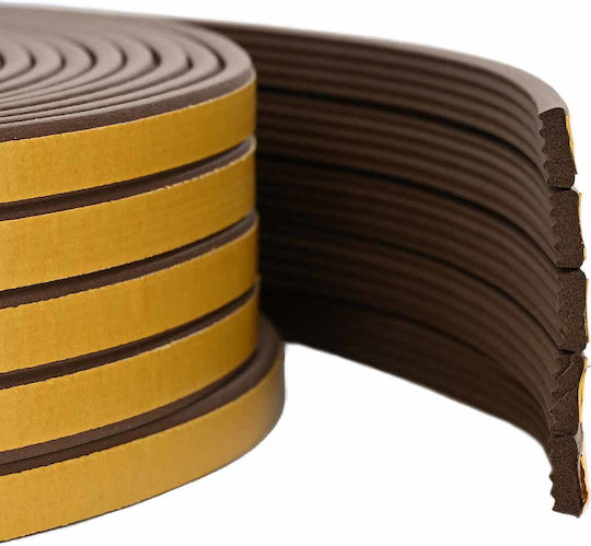 vidaXL Door Draft Stopper Rubber Window in Brown Color 0.3cm