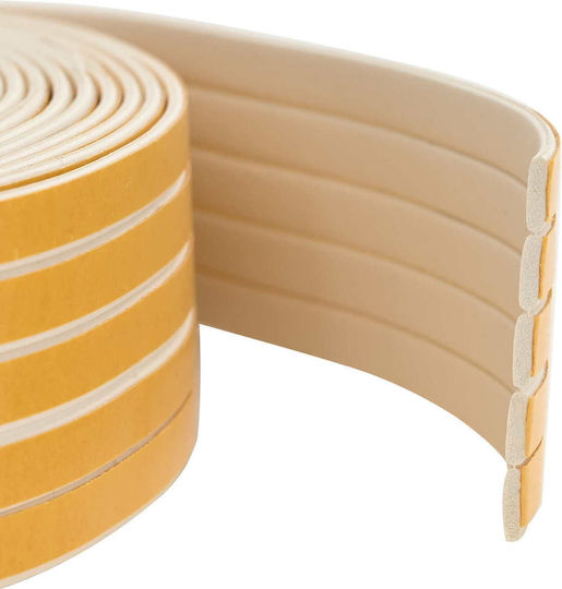 vidaXL Door Draft Stopper Rubber Window in White Color 0.2cm