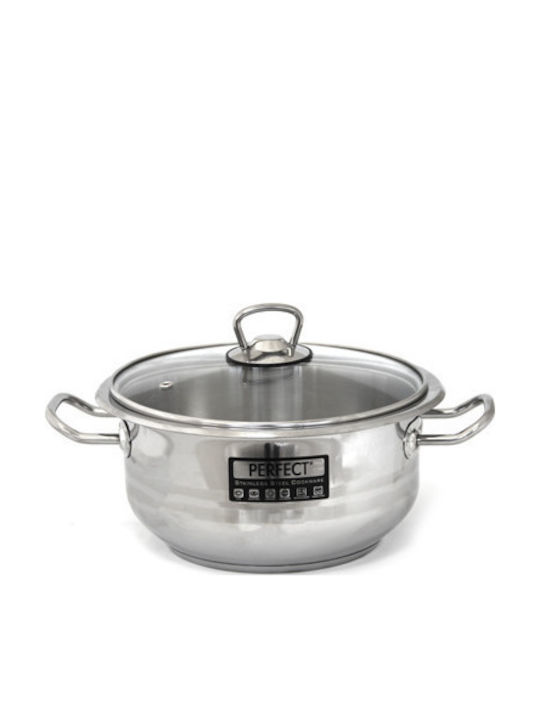Hascevher Ανοξείδωτη Ρηχή Κατσαρόλα 4lt / 22cm