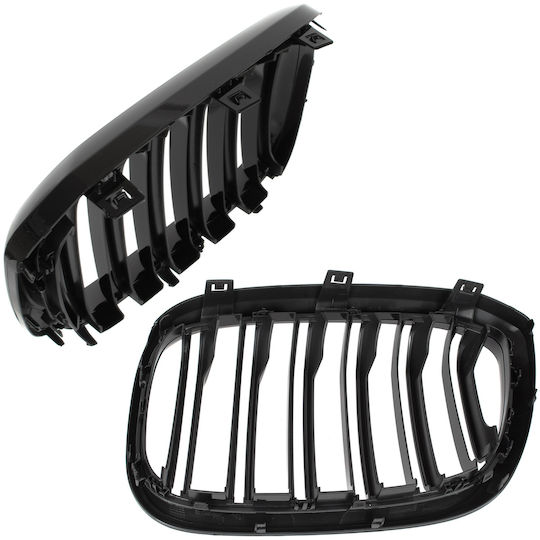 BMW X3 G01 2017 Kopflichtgitter Nieren Links + Rechts Set Schwarz Glänzend Doppelstange Auto Dekorative Masken