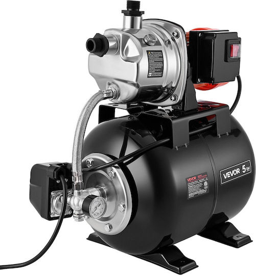 Vevor Elektrische Oberflächenwasserpumpe mit Automatischer Saugung 1hp Einphasig
