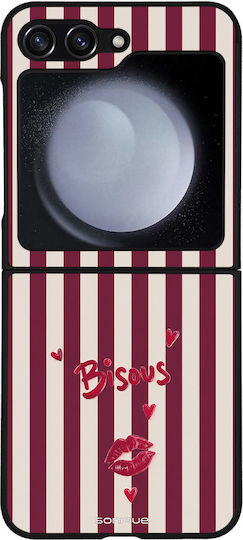 Sonique Stripe Stories Series Samsung Galaxy Z Flip 5 Kiss Mobile Phone Case