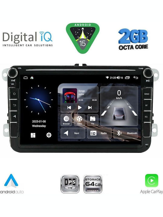 Digital IQ Car Audio System 2004-2014 Bluetooth USB WiFi GPS Apple CarPlay Android Auto with 8" Touch Screen