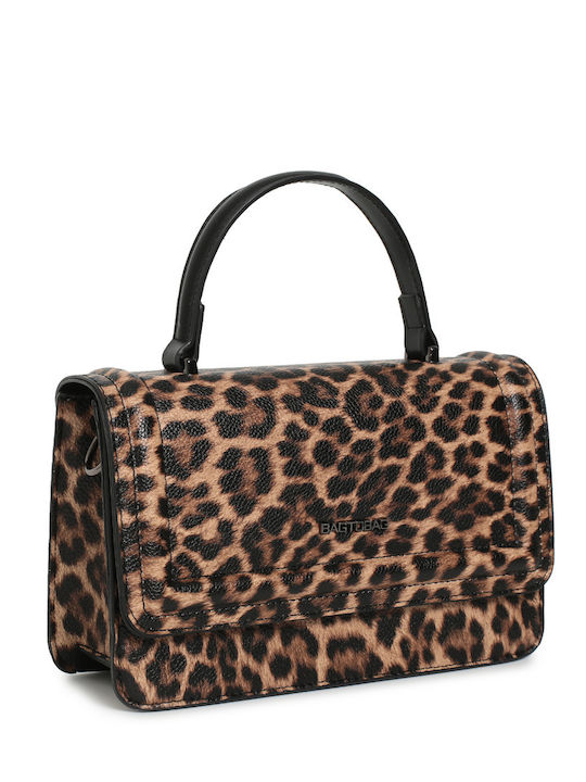 Damentasche Handtasche Schwarze BTB0061-Leopard Schwarz