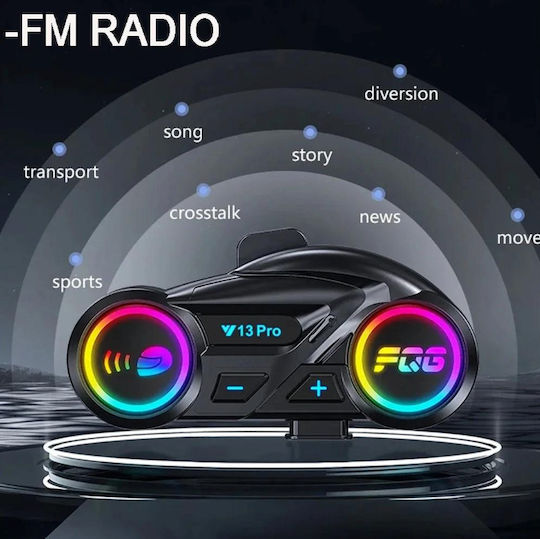 SPV Y 13 Pro Interfon unic pentru cască de motocicletă cu Bluetooth