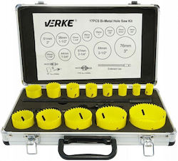 Set Găuri De Carotare Bimetal 17 Bucăți Verke V05090