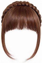 Synthetic Hair Extensions Braided Ribbon Type Bangs Dark Brown