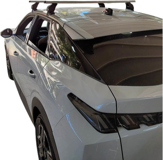 Menabo Таванни Стелки За Автомобил Алуминий За Peugeot 3008 2023 С Крака За Покривен Багажник И Заключване Сребрист