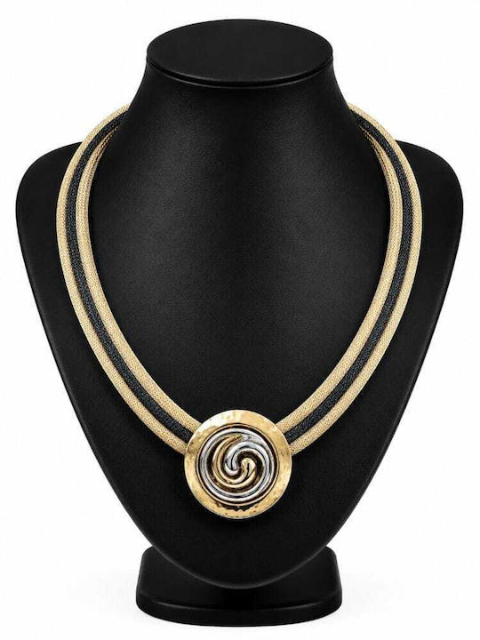 Liva Fashion Halskette Schwarz Gold Liva Fashion Halskette Schwarz Gold
