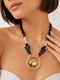 Liva Fashion Geometric Black Necklace