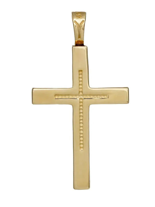 Мъжки Златен Кръст 9К с Верига