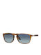 Persol 3059 Unisex Sunglasses with Brown Tartaruga Horn-Rimmed Frame and Blue Polarized Lens PO3059 96/S3