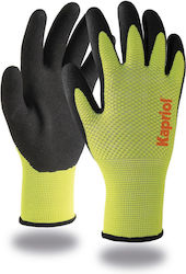 Kapriol Grip Safety Gloves Yellow Latex