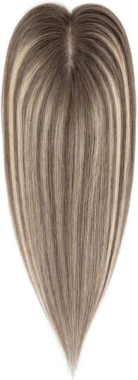 Damen Topper Toupé Haarverlängerungen Natürliche Menschliche Haare Kastanien Sande Highlights #t8a 8a 1001 35cm