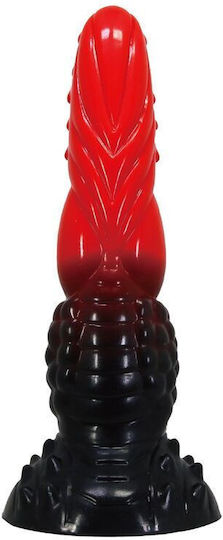 Dragon Dildo με Βεντούζα Κόκκινο