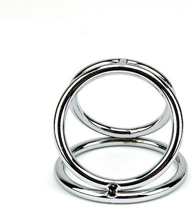 Dreifaches Metallisches Penisring Loving Joy Bound To Please Silber