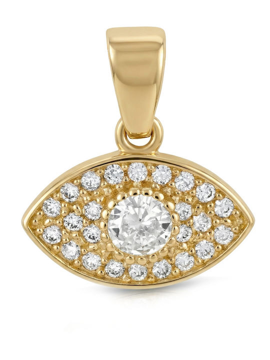 Kiriakos Gofas Hängendes Charm Auge aus 9K Gold