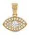 Kiriakos Gofas Hängendes Charm Auge aus 9K Gold