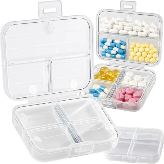 Cutie pentru pastile cu 7 compartimente pentru medicamente și suplimente de călătorie