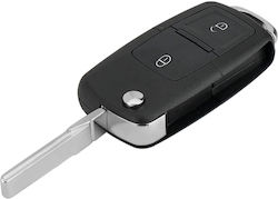 Carcasă Telecomandă Auto 2 Butoane Cu Lamă Compatibil Volkswagen Skoda Seat