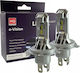 H4 Led Bulbs E-vision V4 6000k Original Size 1:1 Plug&play Strong