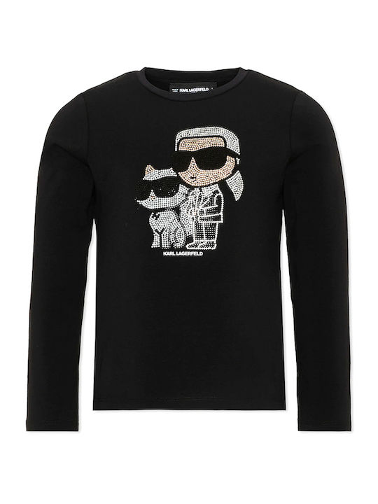Karl Lagerfeld Детска блуза Black