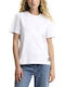 Damen T-shirt Geprüft Weiß-Beige-Blau