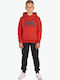 Kids Tracksuits Orange Dark with Charcoal 2 Pieces
