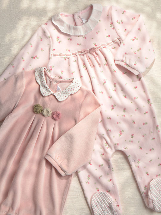 Mayoral Samt Strampler Rosa Baby