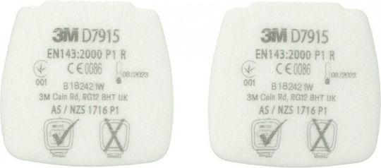 Filtru-Pre-filtru de particule P1 R, 3M D7915 pentru mască HF-800 3M Secure Click set 4 buc