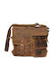 Geantă de umăr pentru femei din piele maro