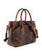 Leather Women's Shoulder Bag Brown