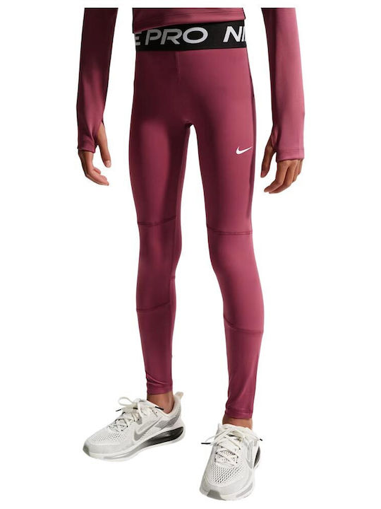 Nike Παιδικό Κολάν Αθλητικό Κάπρι Dri-Fit Ροζ Pro