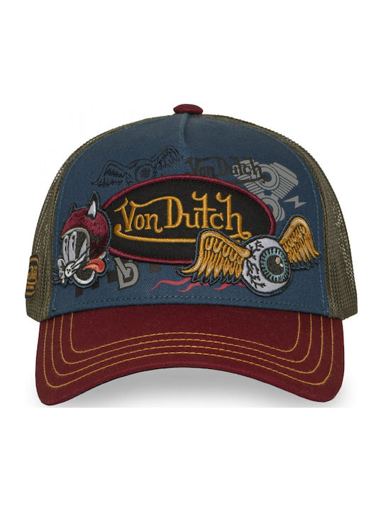 Von Dutch Unisex Pălărie Trucker Albastru Bordeaux Vd 1 Ct Patches 20-blue Bordeaux