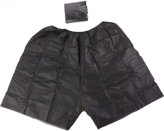 Bournas Medicals Wegwerfunterwäsche Herren-Non-Woven-Boxershorts Schwarze 1 Stück 121.007.M.BL
