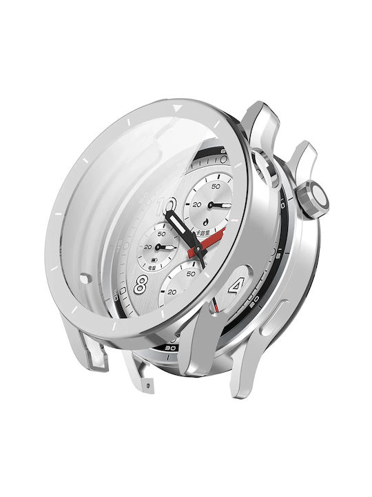 Bizonmobile Felipe Husă de protecție Protector de ecran Compatibilă cu Xiaomi Watch S5 Argintie
