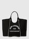 Fabric Women's Shopper Bag Black