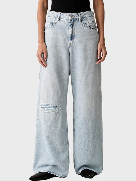 Damen Jeans Hosen Mit Rissen In Entspannte Passform