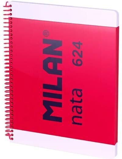 Milan Σπιράλ Τετράδιο Ριγέ Α4 80 Φύλλων Ροζ