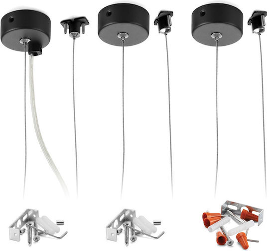 Baris Light Pendel Kit Schiene Magnetisch Kurvig D1000 2c Schwarz